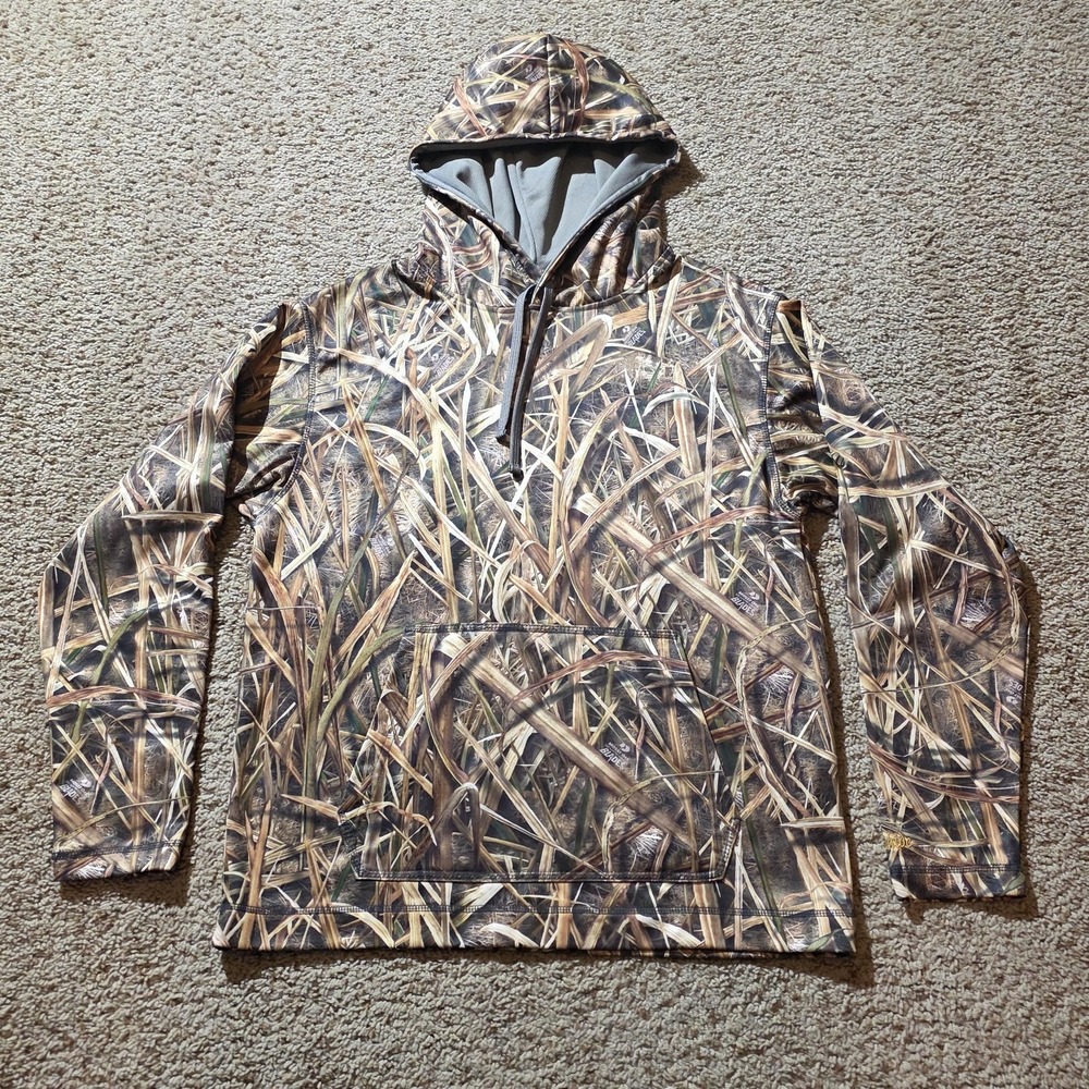 Gamehide Sweatshirt‎ Hoodie Mens Medium Camo Mossy Oak Shadow Grass Blades